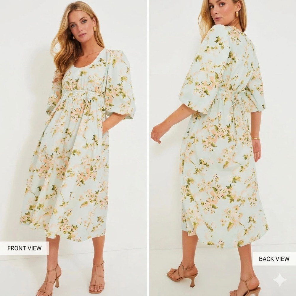 TUCKERNUCK Aqua Watercolor Marlena Dress Size S NWT Retail $198 Tuckernuck